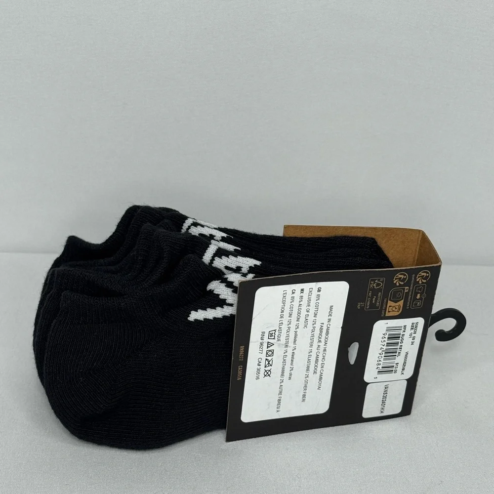 Vans Black kick Ankle Socks - boys size 10-13.5